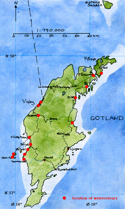 Kort over Gotland