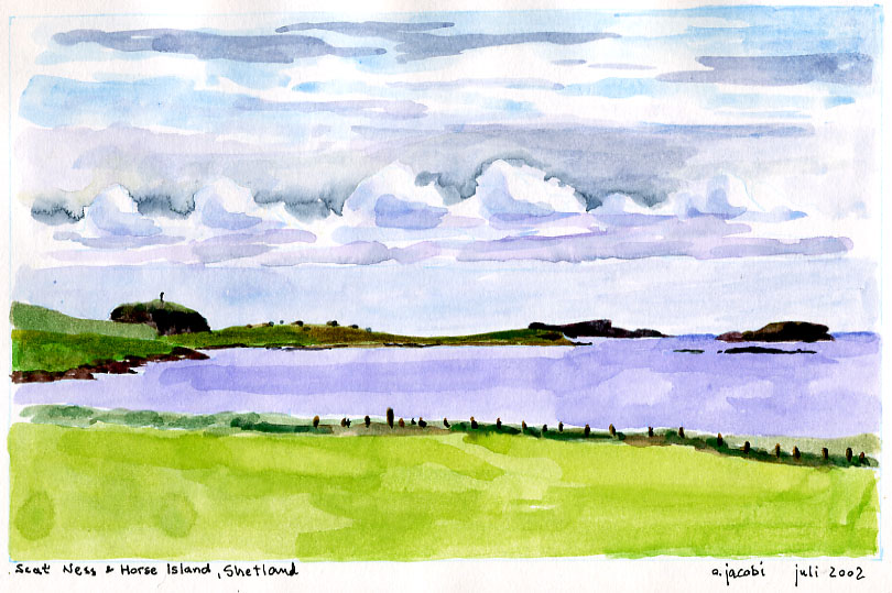 Scar Ness and Horse island, Shetland